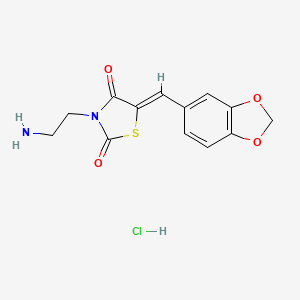 (5Z)-3-(2-aminoethyl)-5-(1,3-benzodioxol-5-ylmethylene)-1,3-thiazolidine-2,4-dione hydrochloride