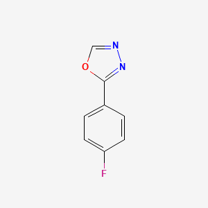 molecular formula C8H5FN2O B2387459 2-(4-Fluorophenyl)-1,3,4-oxadiazole CAS No. 595567-05-8