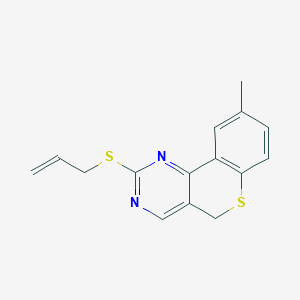 molecular formula C15H14N2S2 B2387471 allyl 9-methyl-5H-thiochromeno[4,3-d]pyrimidin-2-yl sulfide CAS No. 478246-77-4