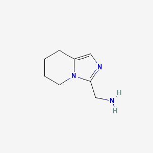 molecular formula C8H13N3 B2387473 5H,6H,7H,8H-imidazo[1,5-a]pyridin-3-ylmethanamine CAS No. 1519636-50-0