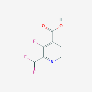 molecular formula C7H4F3NO2 B2387476 2-(二氟甲基)-3-氟异尼古酸 CAS No. 1379375-22-0