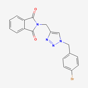 molecular formula C18H13BrN4O2 B2387481 2-({1-[(4-bromophenyl)methyl]-1H-1,2,3-triazol-4-yl}methyl)-2,3-dihydro-1H-isoindole-1,3-dione CAS No. 2244864-12-6