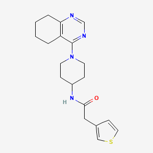 N-(1-(5,6,7,8-tetrahydroquinazolin-4-yl)piperidin-4-yl)-2-(thiophen-3-yl)acetamide