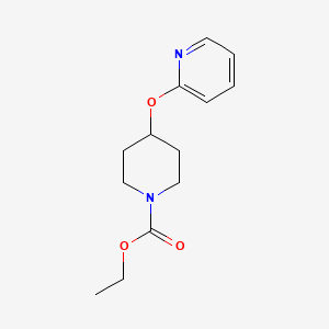 molecular formula C13H18N2O3 B2387499 4-(吡啶-2-氧基)哌啶-1-羧酸乙酯 CAS No. 1428375-38-5