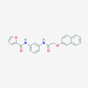 molecular formula C23H18N2O4 B238750 N-(3-{[2-(2-naphthyloxy)acetyl]amino}phenyl)-2-furamide 