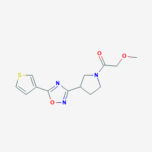 2-Methoxy-1-(3-(5-(thiophen-3-yl)-1,2,4-oxadiazol-3-yl)pyrrolidin-1-yl)ethanone