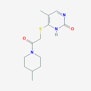 5-methyl-4-((2-(4-methylpiperidin-1-yl)-2-oxoethyl)thio)pyrimidin-2(1H)-one