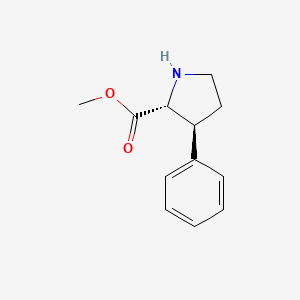 molecular formula C12H15NO2 B2387515 Methyl (2R,3S)-3-phenylpyrrolidine-2-carboxylate CAS No. 2248338-16-9