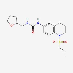 1-(1-(Propylsulfonyl)-1,2,3,4-tetrahydroquinolin-6-yl)-3-((tetrahydrofuran-2-yl)methyl)urea