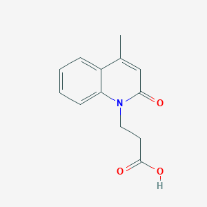 molecular formula C13H13NO3 B2387527 3-(4-Methyl-2-oxo-2H-quinolin-1-yl)-propionic acid CAS No. 75371-21-0