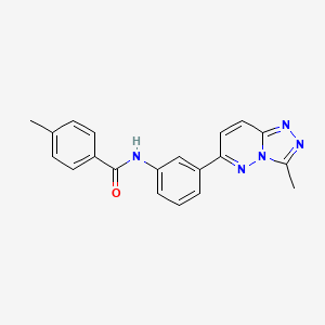 molecular formula C20H17N5O B2387529 4-methyl-N-(3-(3-methyl-[1,2,4]triazolo[4,3-b]pyridazin-6-yl)phenyl)benzamide CAS No. 894053-77-1