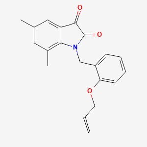 1-(2-(Allyloxy)benzyl)-5,7-dimethylindoline-2,3-dione