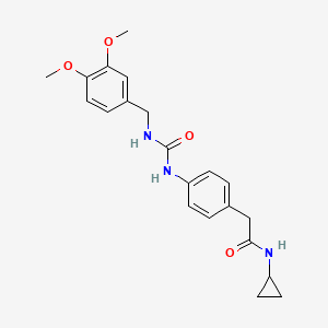 N-cyclopropyl-2-(4-(3-(3,4-dimethoxybenzyl)ureido)phenyl)acetamide