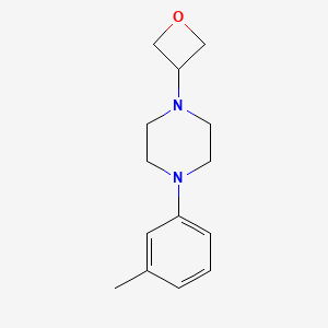 molecular formula C14H20N2O B2387557 1-(3-Methylphenyl)-4-(oxetan-3-yl)piperazine CAS No. 2327214-94-6