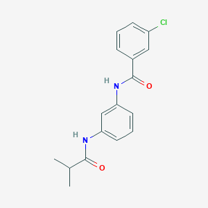 molecular formula C17H17ClN2O2 B238758 3-chloro-N-(3-isobutyramidophenyl)benzamide 