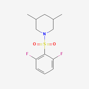 molecular formula C13H17F2NO2S B2387591 1-(2,6-Difluorophenyl)sulfonyl-3,5-dimethylpiperidine CAS No. 670272-07-8