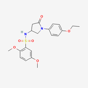 molecular formula C20H24N2O6S B2387593 N-(1-(4-ethoxyphenyl)-5-oxopyrrolidin-3-yl)-2,5-dimethoxybenzenesulfonamide CAS No. 896312-84-8