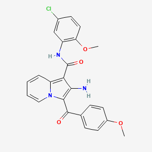 2-amino-N-(5-chloro-2-methoxyphenyl)-3-(4-methoxybenzoyl)indolizine-1-carboxamide