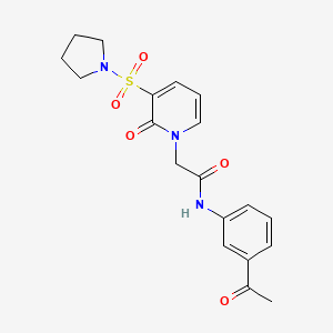 N-(3-acetylphenyl)-2-(2-oxo-3-(pyrrolidin-1-ylsulfonyl)pyridin-1(2H)-yl)acetamide