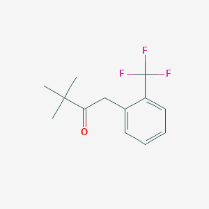 molecular formula C13H15F3O B2387598 3,3-Dimethyl-1-[2-(trifluoromethyl)phenyl]butan-2-one CAS No. 104483-68-3