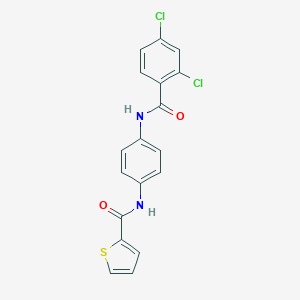 molecular formula C18H12Cl2N2O2S B238761 Thiophene-2-carboxylic acid [4-(2,4-dichloro-benzoylamino)-phenyl]-amide 