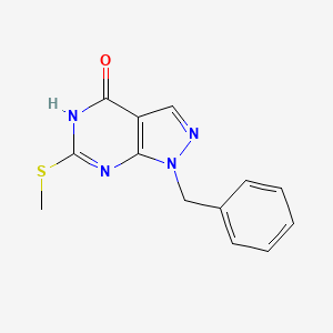 molecular formula C13H12N4OS B2387616 1-benzyl-6-(methylthio)-1H-pyrazolo[3,4-d]pyrimidin-4(5H)-one CAS No. 130819-74-8