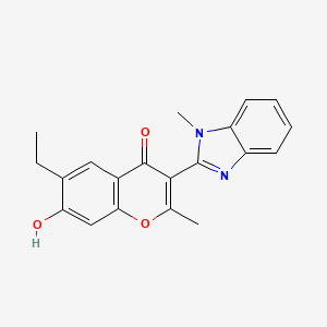 6-Ethyl-7-hydroxy-2-methyl-3-(1-methylbenzimidazol-2-yl)chromen-4-one