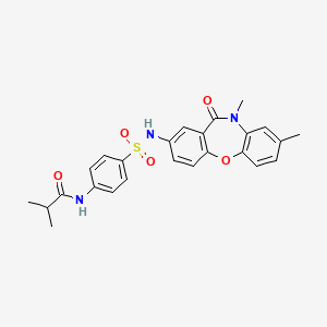 N-(4-(N-(8,10-dimethyl-11-oxo-10,11-dihydrodibenzo[b,f][1,4]oxazepin-2-yl)sulfamoyl)phenyl)isobutyramide