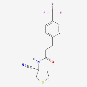 N-(3-cyanothiolan-3-yl)-3-[4-(trifluoromethyl)phenyl]propanamide