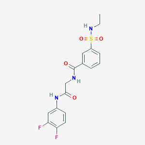 N-(3,4-Difluorophenyl)-2-{[3-(ethylsulfamoyl)phenyl]formamido}acetamide