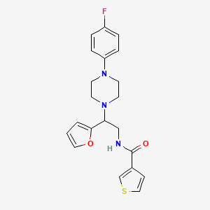 N-(2-(4-(4-fluorophenyl)piperazin-1-yl)-2-(furan-2-yl)ethyl)thiophene-3-carboxamide