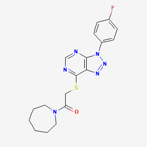 1-(Azepan-1-yl)-2-[3-(4-fluorophenyl)triazolo[4,5-d]pyrimidin-7-yl]sulfanylethanone