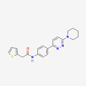 N-(4-(6-(piperidin-1-yl)pyridazin-3-yl)phenyl)-2-(thiophen-2-yl)acetamide