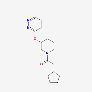 2-Cyclopentyl-1-(3-((6-methylpyridazin-3-yl)oxy)piperidin-1-yl)ethanone