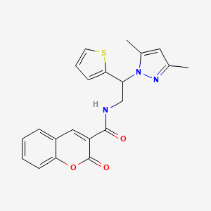 N-(2-(3,5-dimethyl-1H-pyrazol-1-yl)-2-(thiophen-2-yl)ethyl)-2-oxo-2H-chromene-3-carboxamide