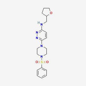 6-(4-(phenylsulfonyl)piperazin-1-yl)-N-((tetrahydrofuran-2-yl)methyl)pyridazin-3-amine