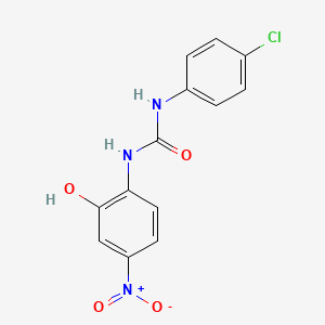 molecular formula C13H10ClN3O4 B2387661 1-(4-Chlorophenyl)-3-(2-hydroxy-4-nitrophenyl)urea CAS No. 94054-16-7