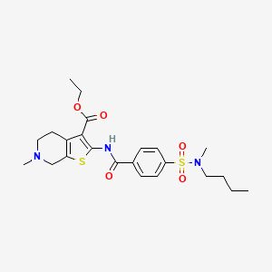 ethyl 2-(4-(N-butyl-N-methylsulfamoyl)benzamido)-6-methyl-4,5,6,7-tetrahydrothieno[2,3-c]pyridine-3-carboxylate