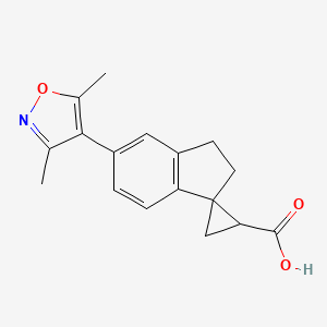 6-(3,5-Dimethyl-1,2-oxazol-4-yl)spiro[1,2-dihydroindene-3,2'-cyclopropane]-1'-carboxylic acid