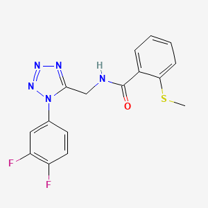 N-((1-(3,4-difluorophenyl)-1H-tetrazol-5-yl)methyl)-2-(methylthio)benzamide