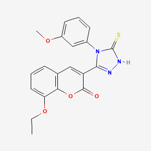 8-Ethoxy-3-[4-(3-methoxyphenyl)-5-sulfanylidene-1H-1,2,4-triazol-3-yl]chromen-2-one