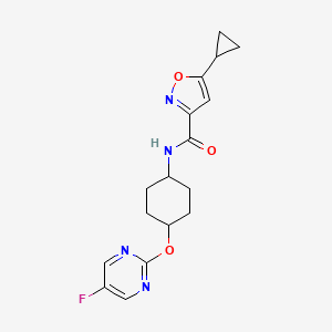 5-cyclopropyl-N-((1r,4r)-4-((5-fluoropyrimidin-2-yl)oxy)cyclohexyl)isoxazole-3-carboxamide