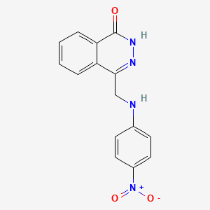 molecular formula C15H12N4O3 B2387684 4-((4-Nitroanilino)methyl)-1(2H)-phthalazinone CAS No. 305368-07-4