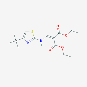 B2387686 Diethyl 2-({[4-(tert-butyl)-1,3-thiazol-2-yl]amino}methylene)malonate CAS No. 79932-34-6