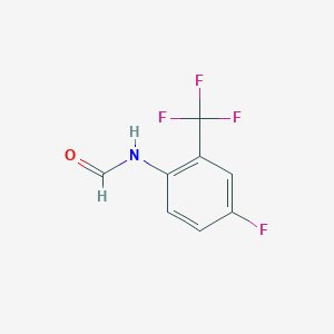 molecular formula C8H5F4NO B2387701 N-[4-Fluoro-2-(trifluoromethyl)phenyl]formamide CAS No. 1844922-78-6