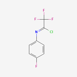 molecular formula C8H4ClF4N B2387703 2,2,2-trifluoro-N-(4-fluorophenyl)Ethanimidoyl chloride CAS No. 145372-30-1