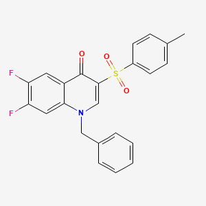 molecular formula C23H17F2NO3S B2387705 1-benzyl-6,7-difluoro-3-[(4-methylphenyl)sulfonyl]quinolin-4(1H)-one CAS No. 899213-83-3