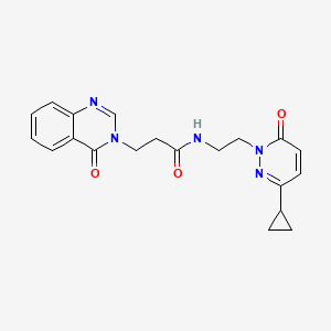 N-(2-(3-cyclopropyl-6-oxopyridazin-1(6H)-yl)ethyl)-3-(4-oxoquinazolin-3(4H)-yl)propanamide