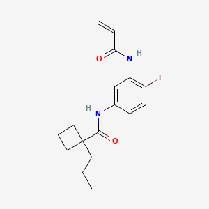 molecular formula C17H21FN2O2 B2387711 N-[4-Fluoro-3-(prop-2-enoylamino)phenyl]-1-propylcyclobutane-1-carboxamide CAS No. 2198810-91-0
