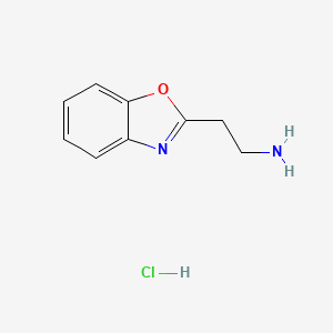 molecular formula C9H11ClN2O B2387712 [2-(1,3-Benzoxazol-2-yl)ethyl]amine hydrochloride CAS No. 1332530-19-4; 623553-29-7